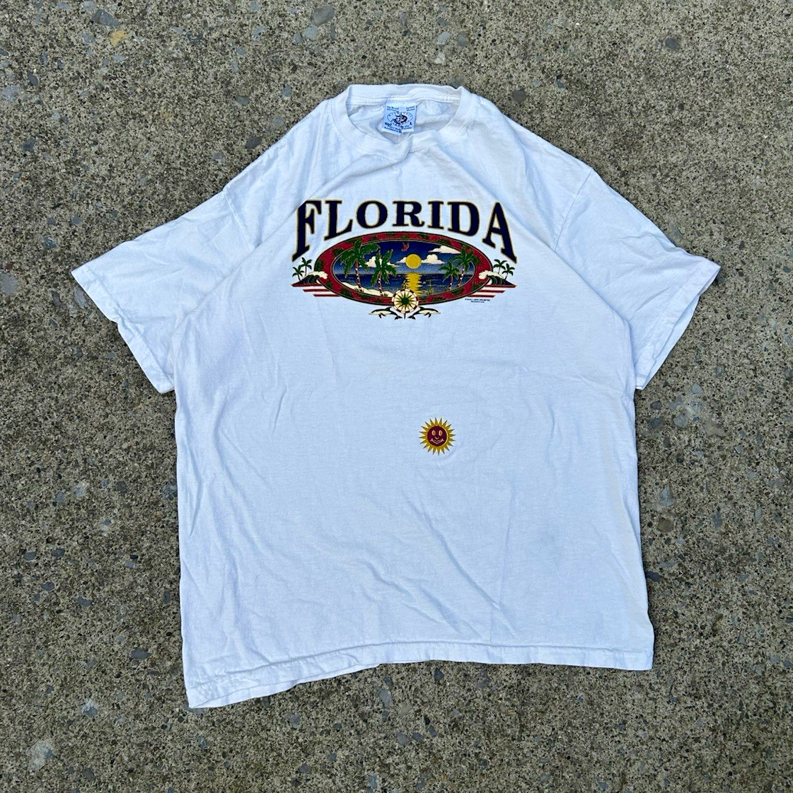 Vintage Florida Graphic Souvenir T-Shirt, White - State of Florida Tee Shirt
