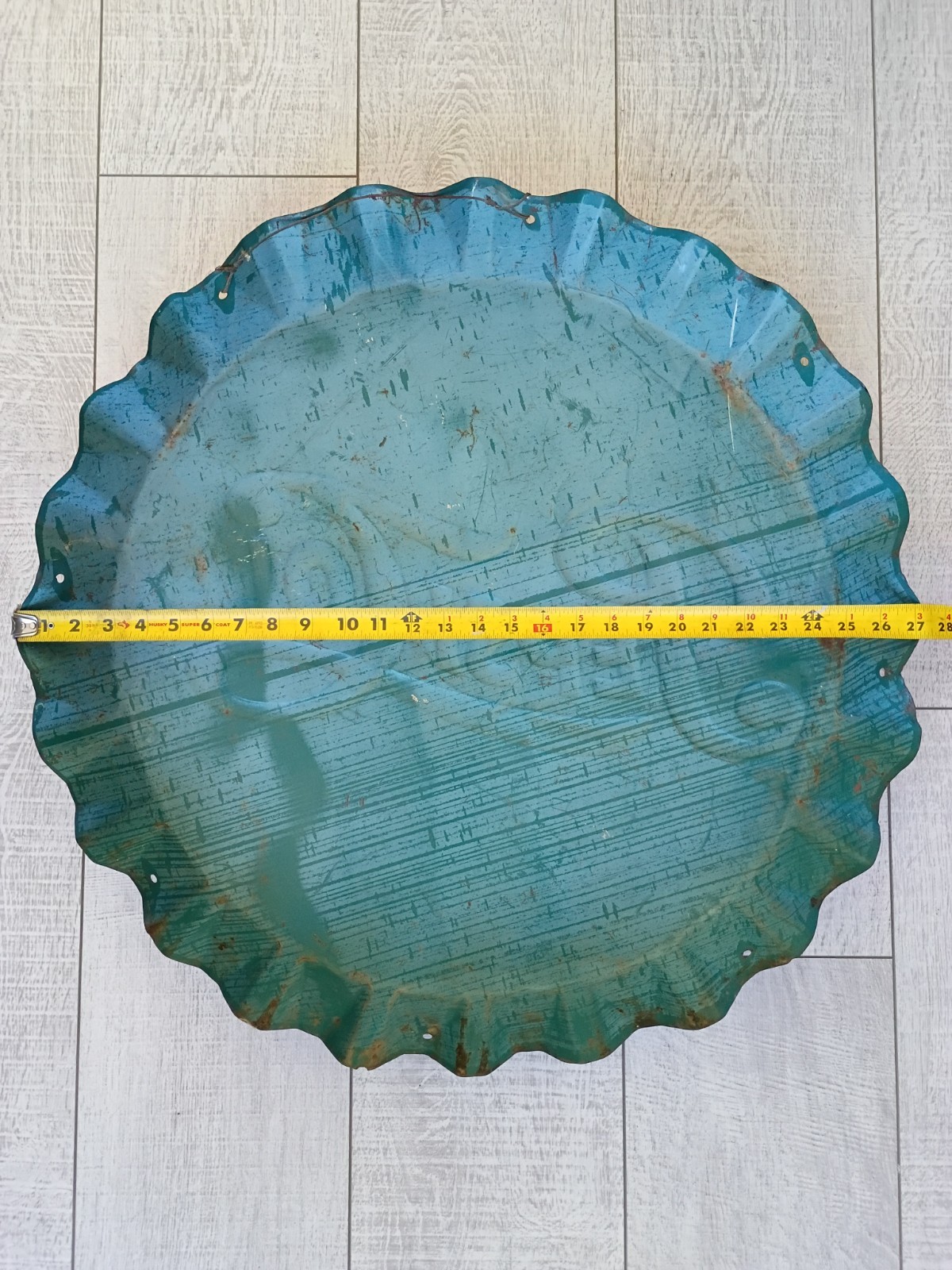 ANTIQUE PEPSI-COLA BOTTLE CAP LARGE METAL ADVERTISING SIGN 27\