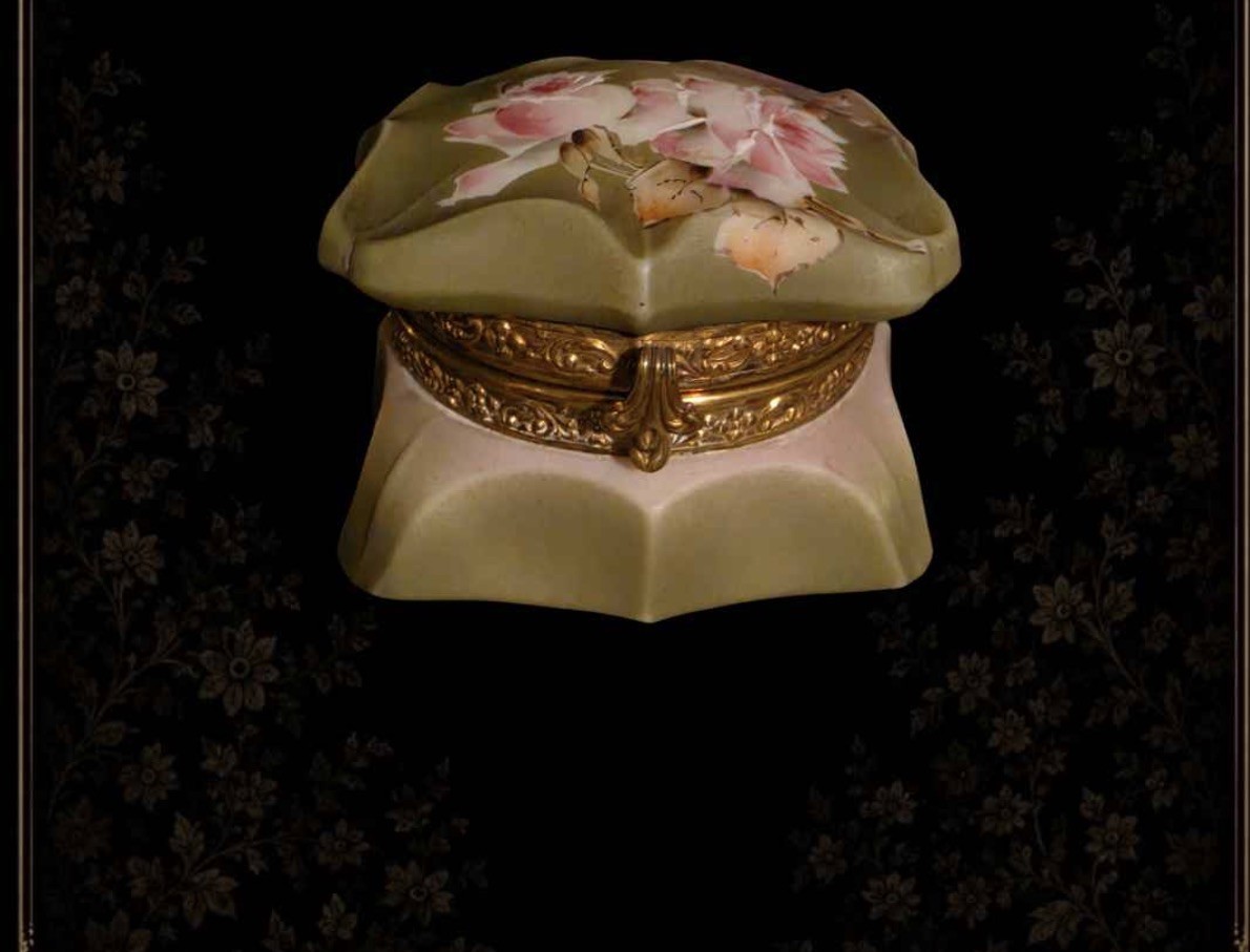 Rare Floral ANTIQUE C. F. MONROE 
