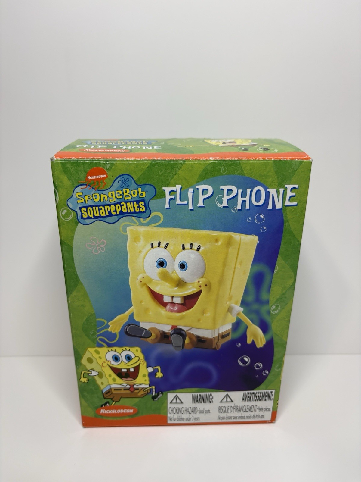 Vintage 2003 Nickelodeon SpongeBob SquarePants Flip Phone Collectible