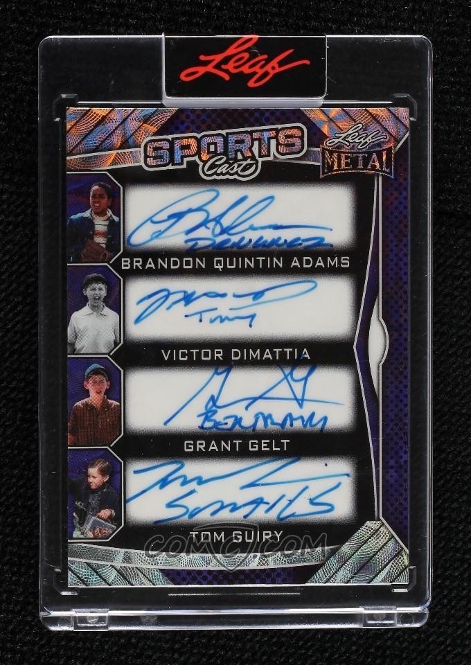 2025 Leaf Metal Sports cast 8 AUTOS encased cast of SANDLOT ON CARD  2/2