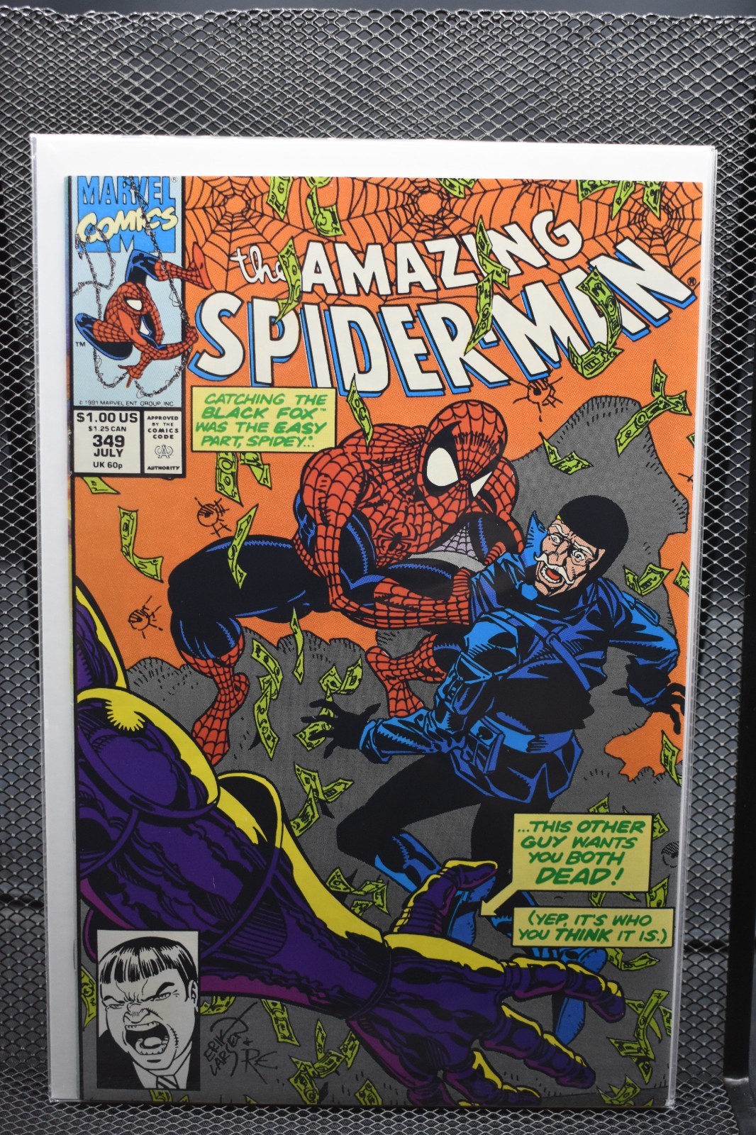Amazing Spider-Man #349 Marvel 1991 Dr Doom Appears Black Fox Erik Larsen 9.0