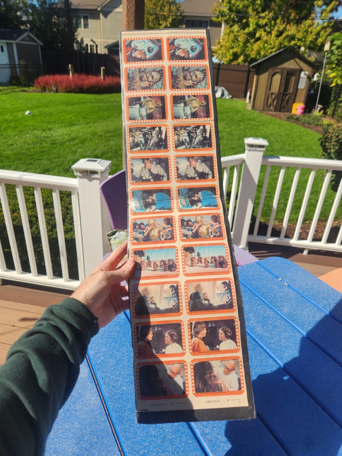 1977 Star Wars Series 5 Orange Sticker Cards Set Uncut Sheet Luke Leia Chewbacca