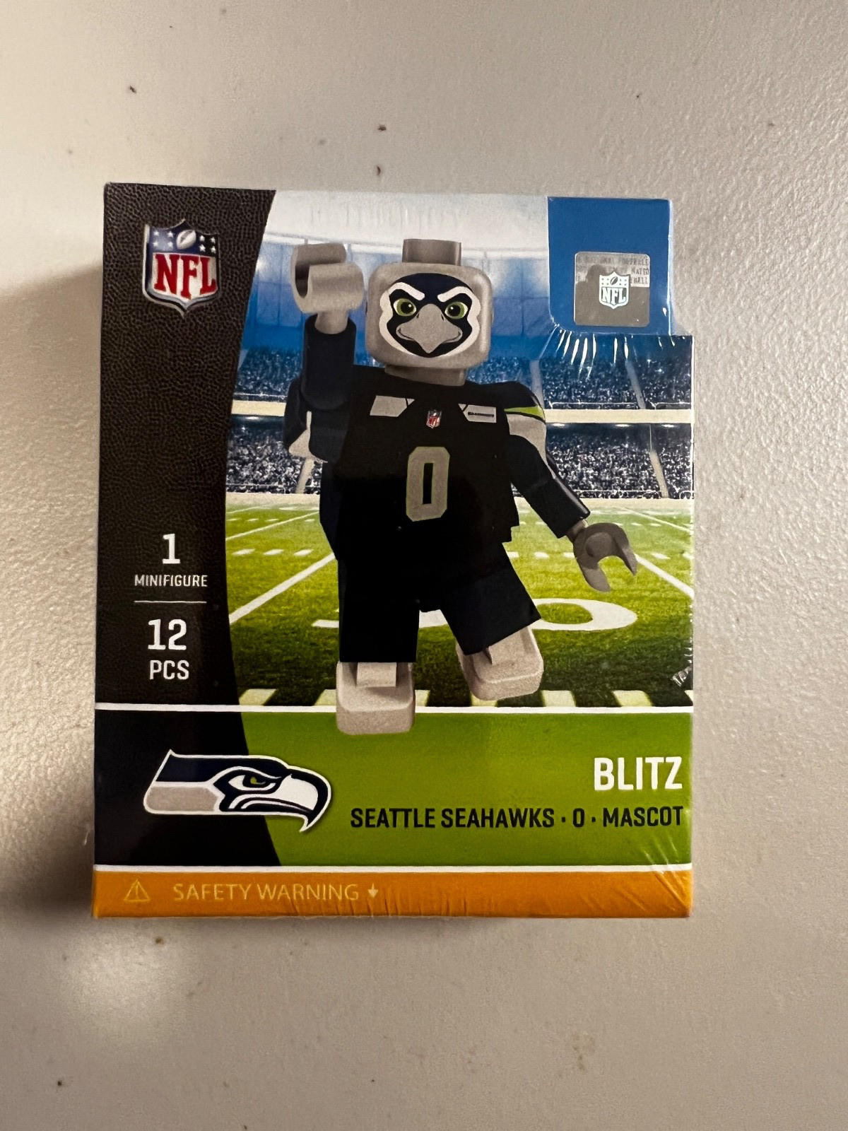 OYO SPORTS MINI FIGURE NFL FOOTBALL SEATTLE SEAHAWKS BLITZ MASCOT NEW