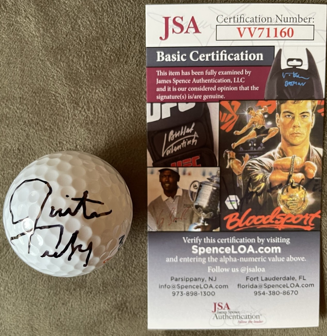 Justin Timberlake autographed signed autograph Srixon golf ball (JSA COA) *NSYNC