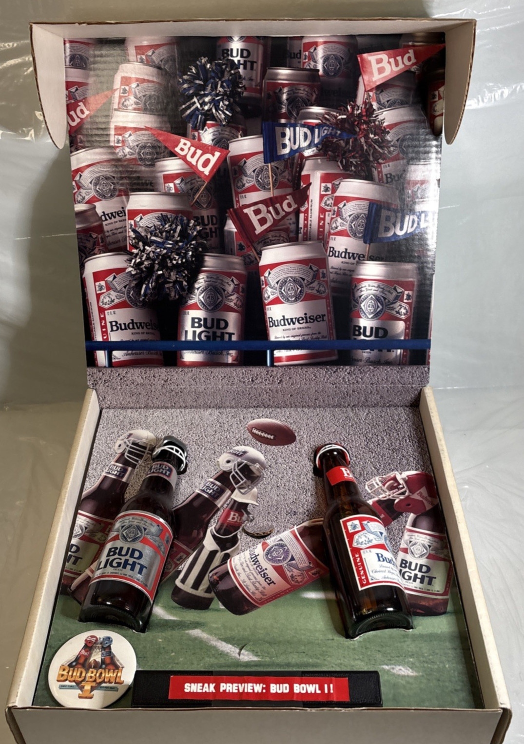Anheuser Busch BUD BOWL I Super Bowl VIP Promotional Set w VHS
