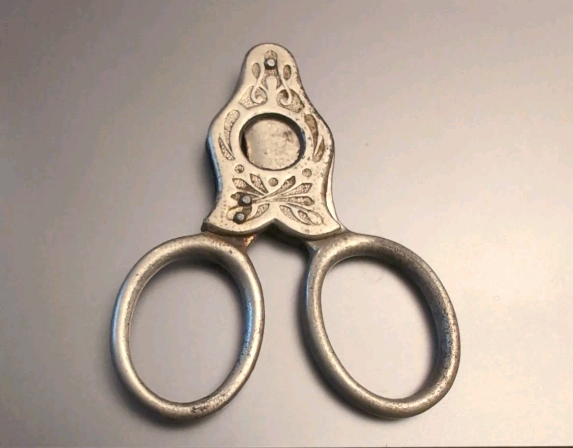 Antique Cigar Cutter Cheroot GERMANY Scissor Gent\'s Tip Art Nouveau Tobacciana