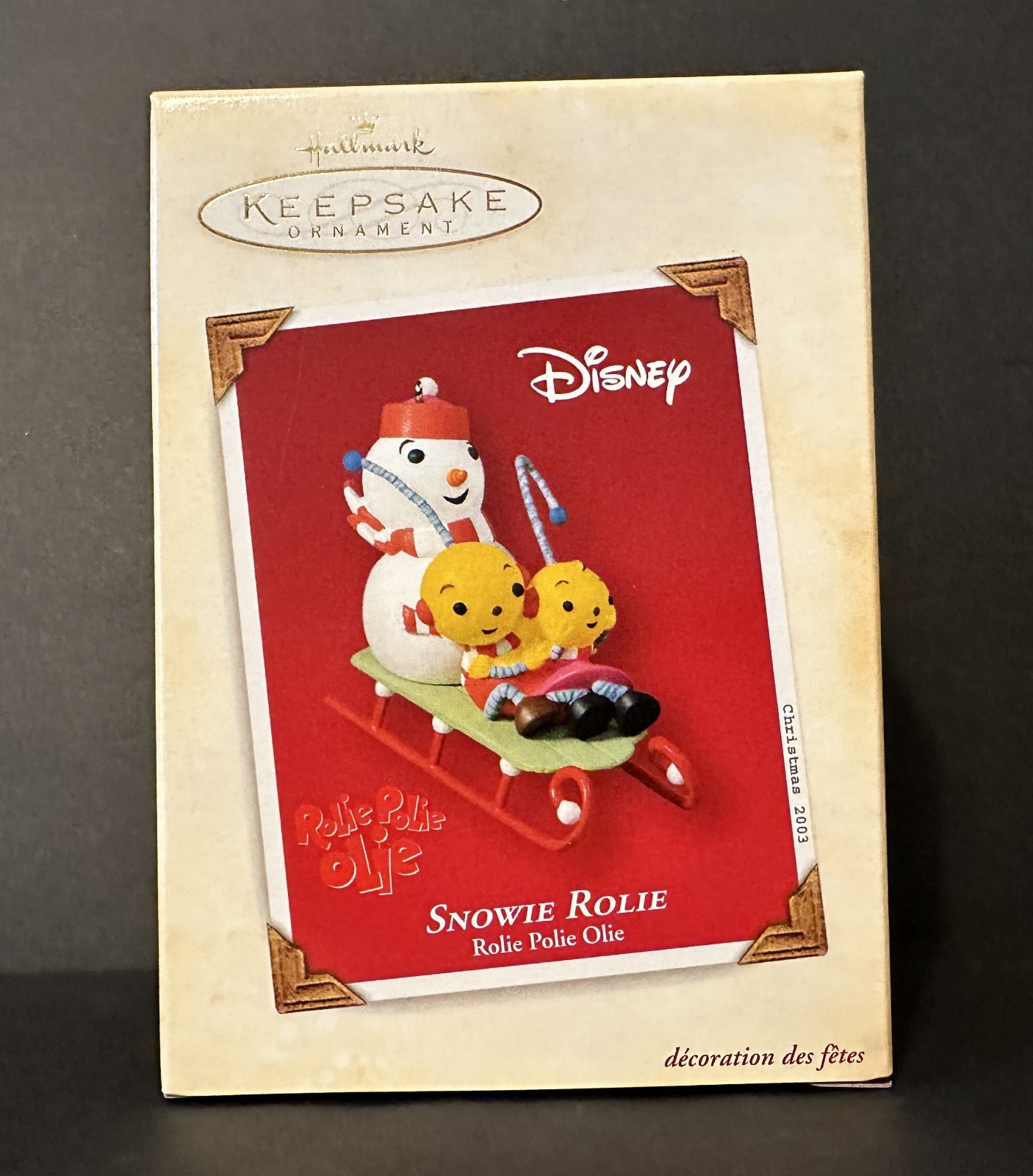 2003 Hallmark Disney Snowie Rolie Polie Olie On Sled Keepsake Ornament