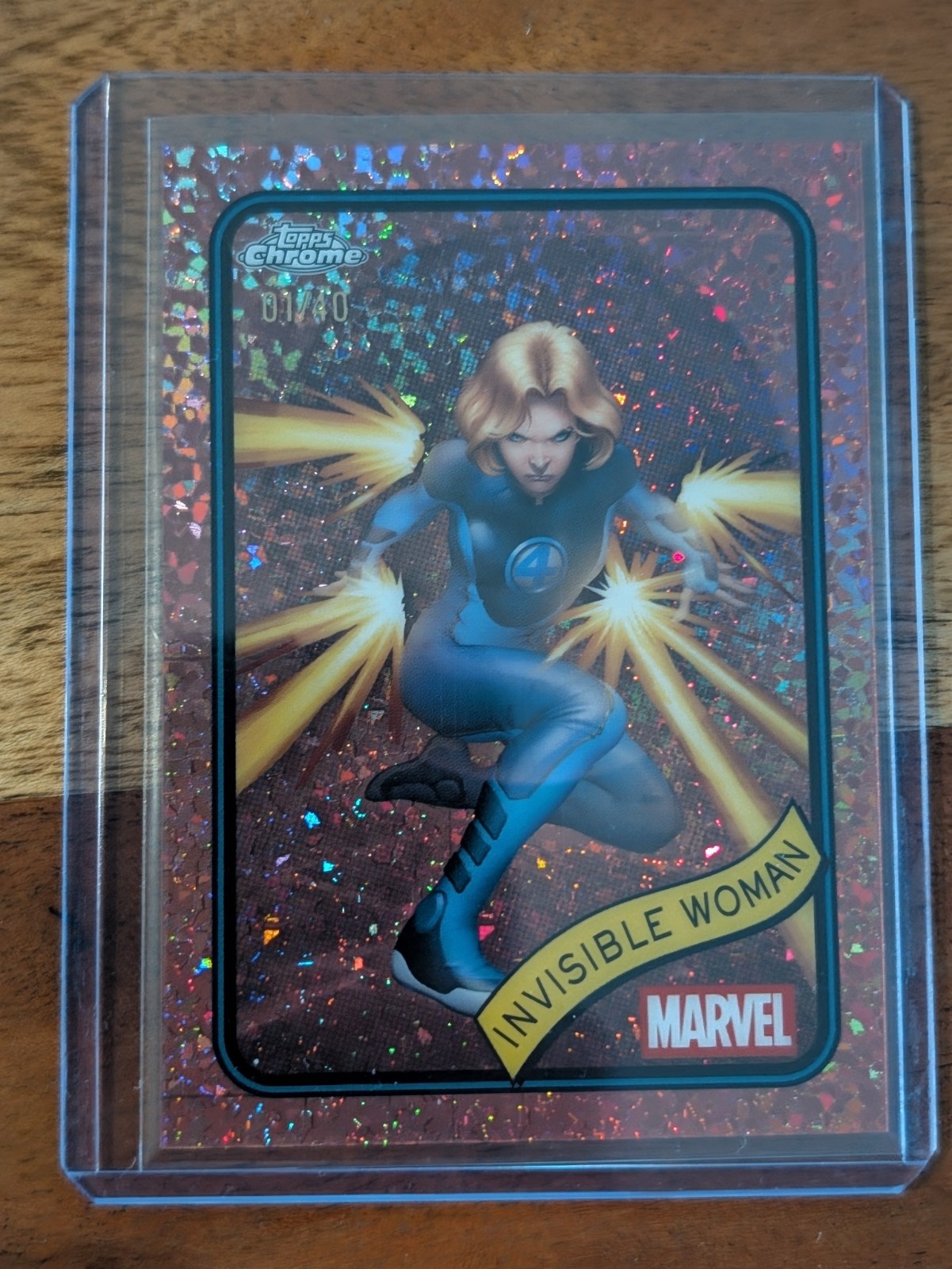 2025 Topps Marvel Chrome Invisible Woman 01/40 Alpha First On Print