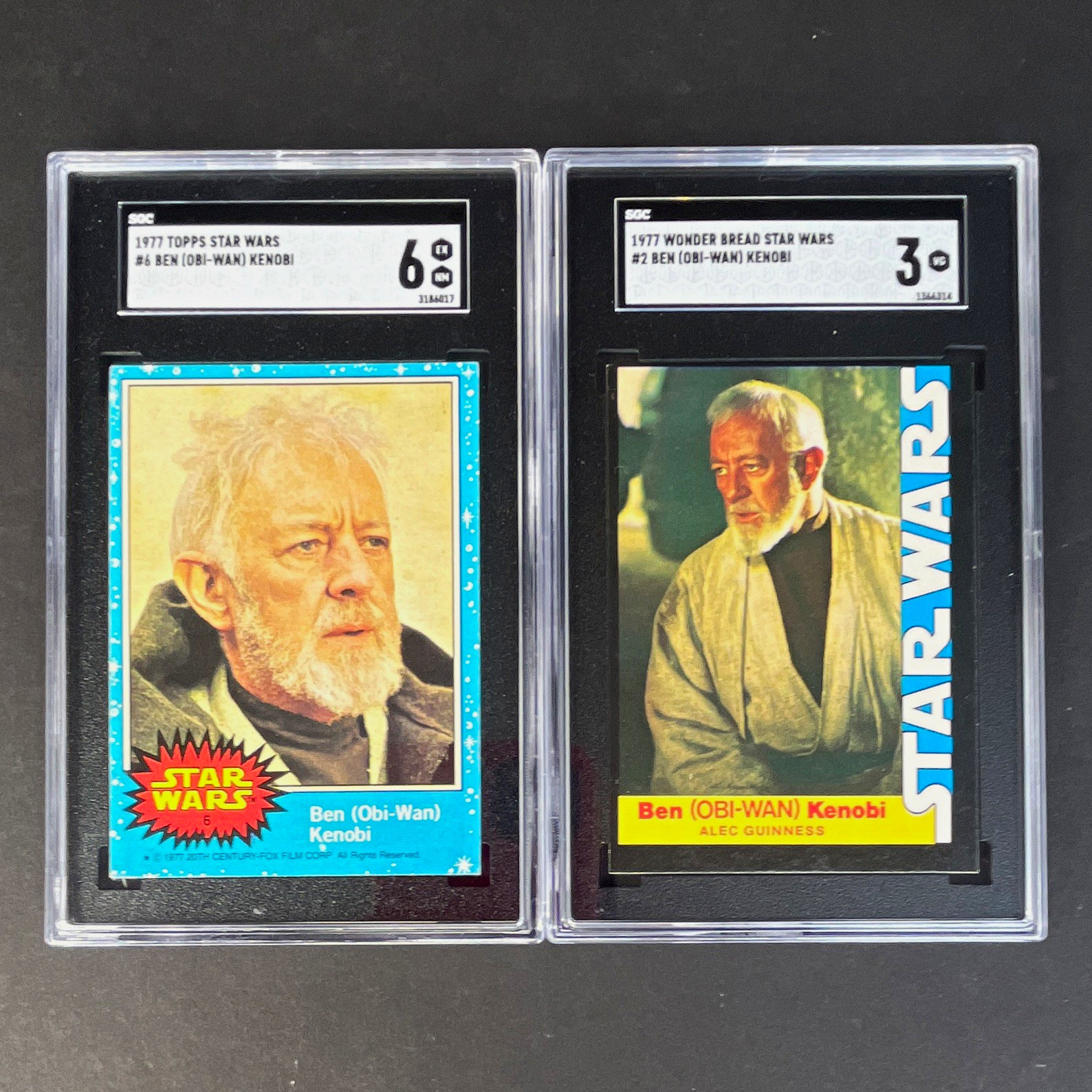 1977 Topps Star Wars Non-Sport Trading Card Lot of 2 Ben Kenobi + Wonder Bread