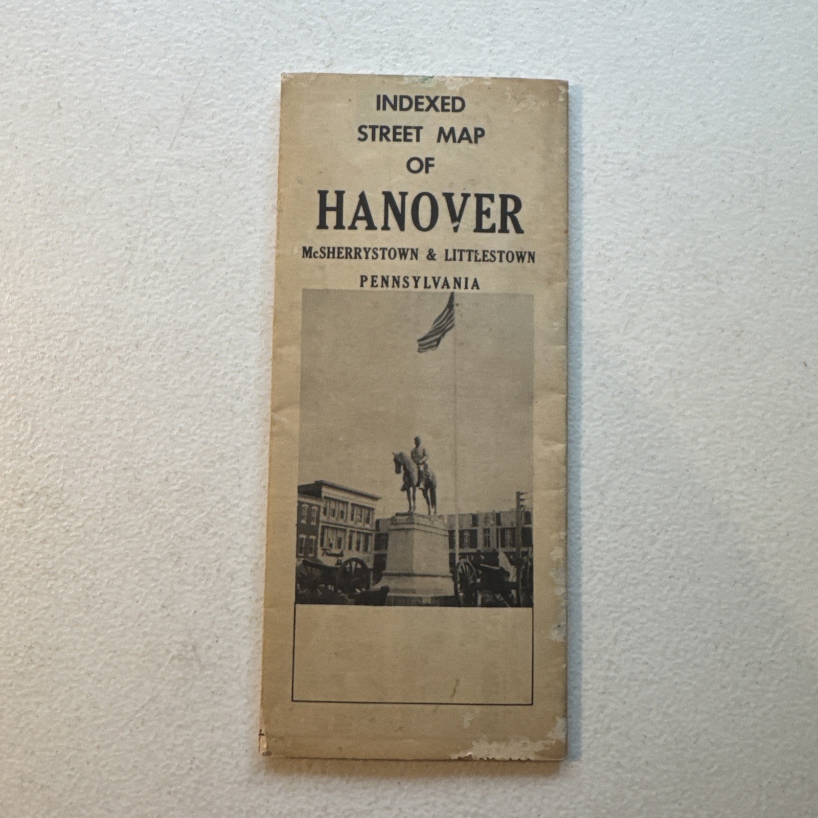 Index Steep Map Of Hanover, Mcsherrystown & Littlestown Pennsylvania Brochure