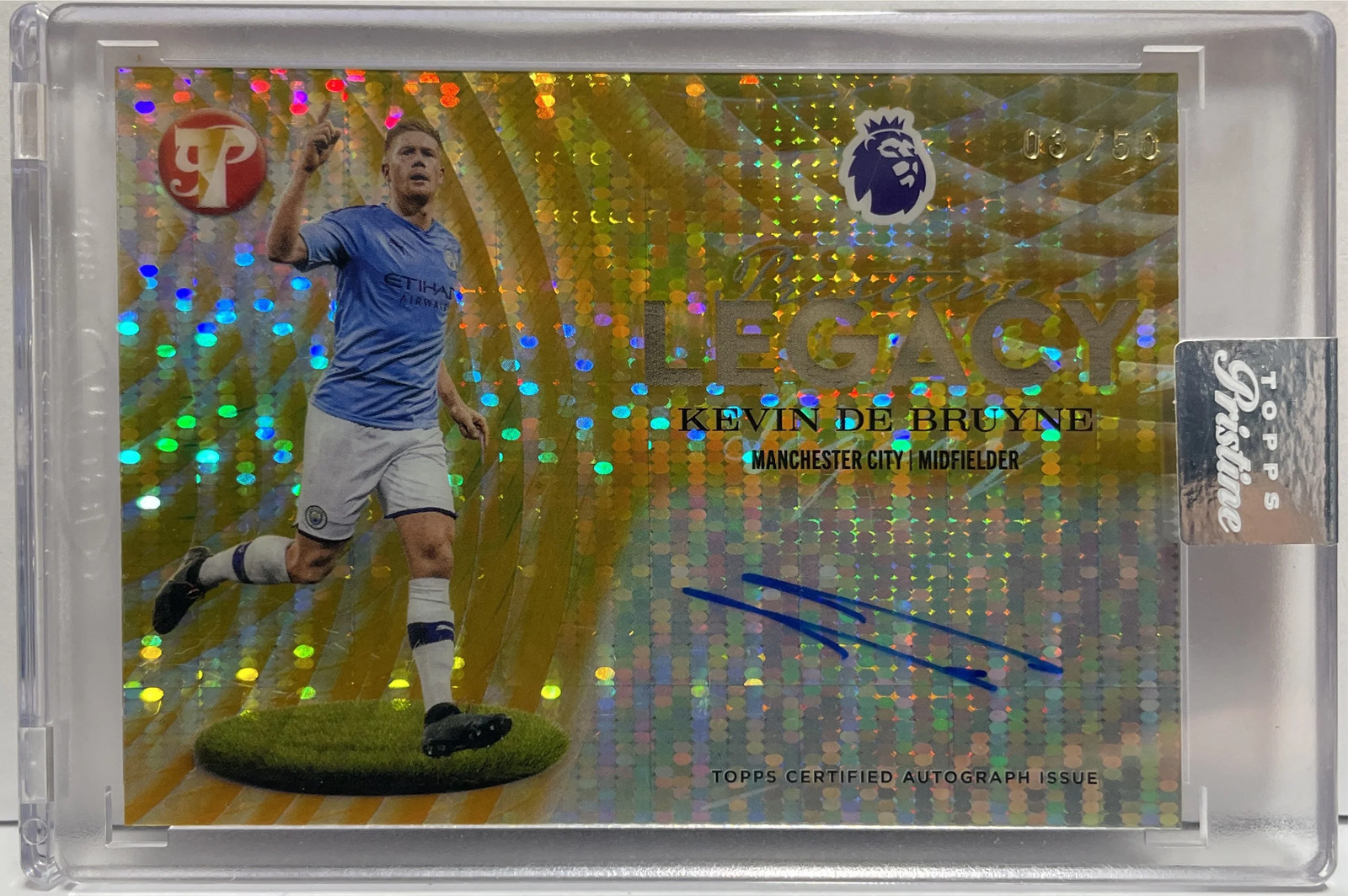Kevin De Bruyne 3/50 Autograph Legacy Gold Topps Pristine EPL Premier League 202