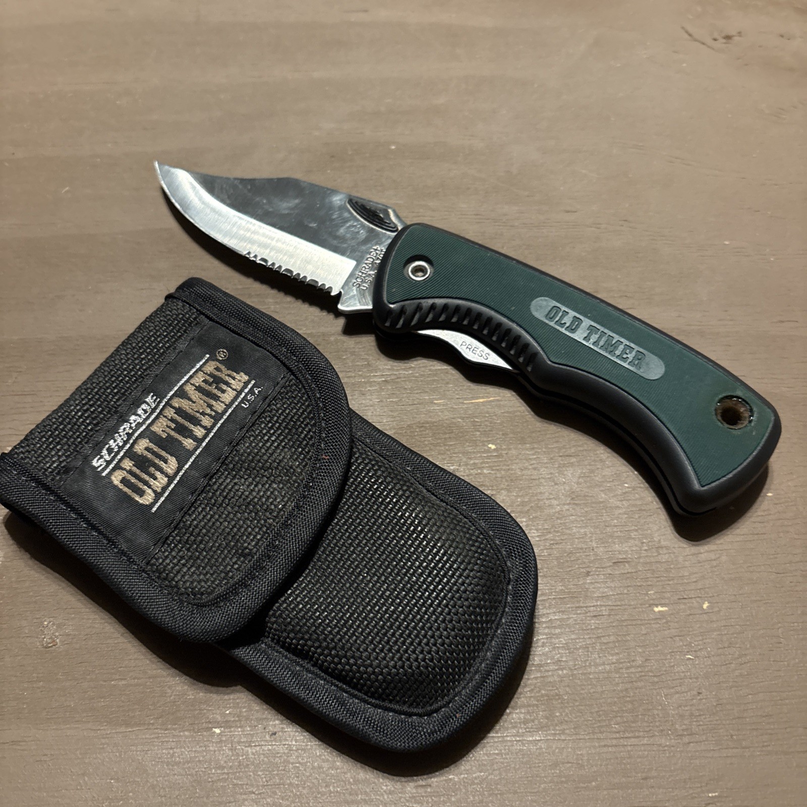 OLD TIMER 3.5” Pocket Knife Schrade 470T Made USA + Case Very Good Condition OLD TIMER 3.5” Pocket Knife Schrade 470T Made USA + Case Very Good Condition