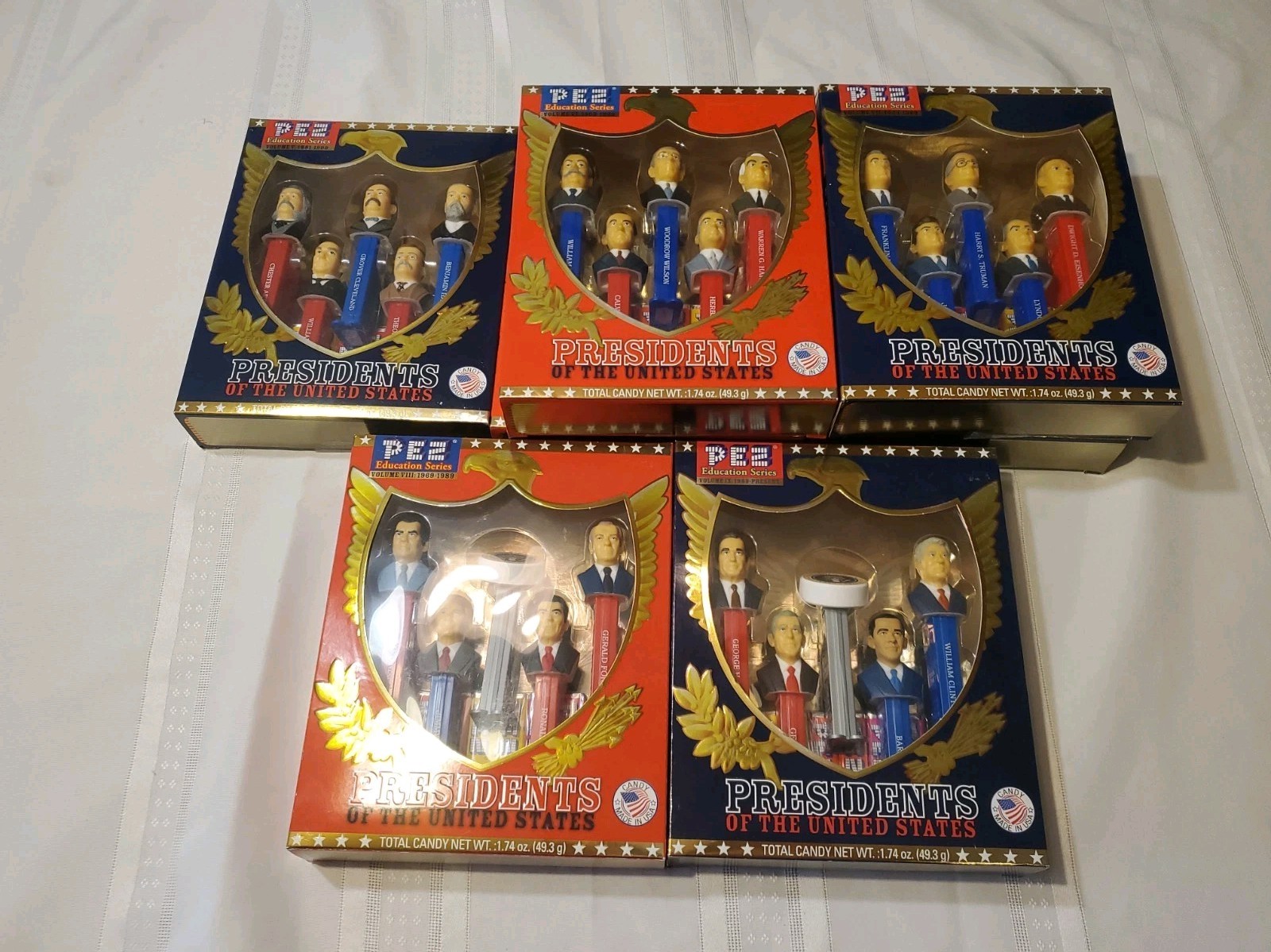 PEZ Education Series Presidents of the United States Dispenser Set (7 Boxes)