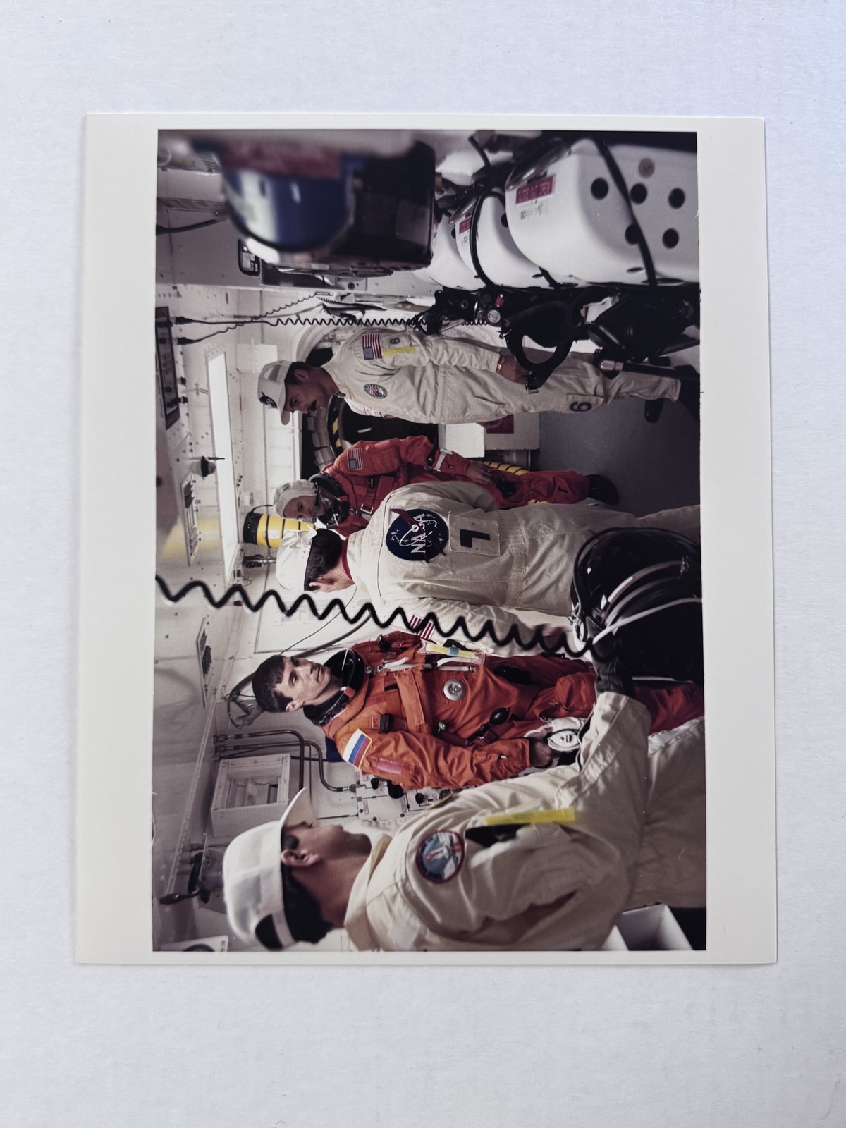 NASA STS-60 Sergei Krikalev Enters Discovery at Pad 39A Press Photo