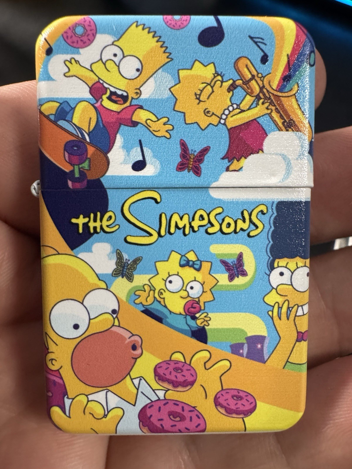 The Simpsons Full Color Flip Top Lighter w/ Simpsons Character Graphic
