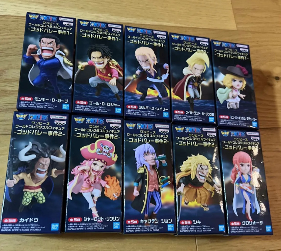 One Piece WCF The God Valley Incident 1 & 2 World Collectable Figure Set of 10