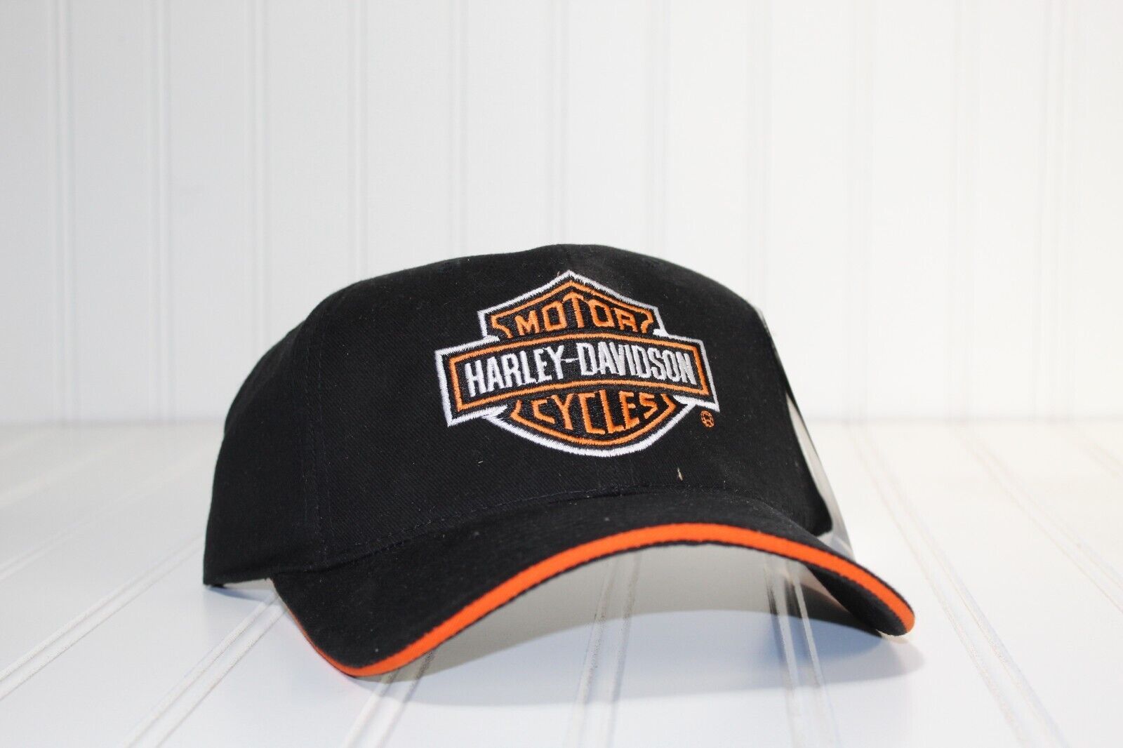 harley davidson snap back cap black w/bar and shield logo
