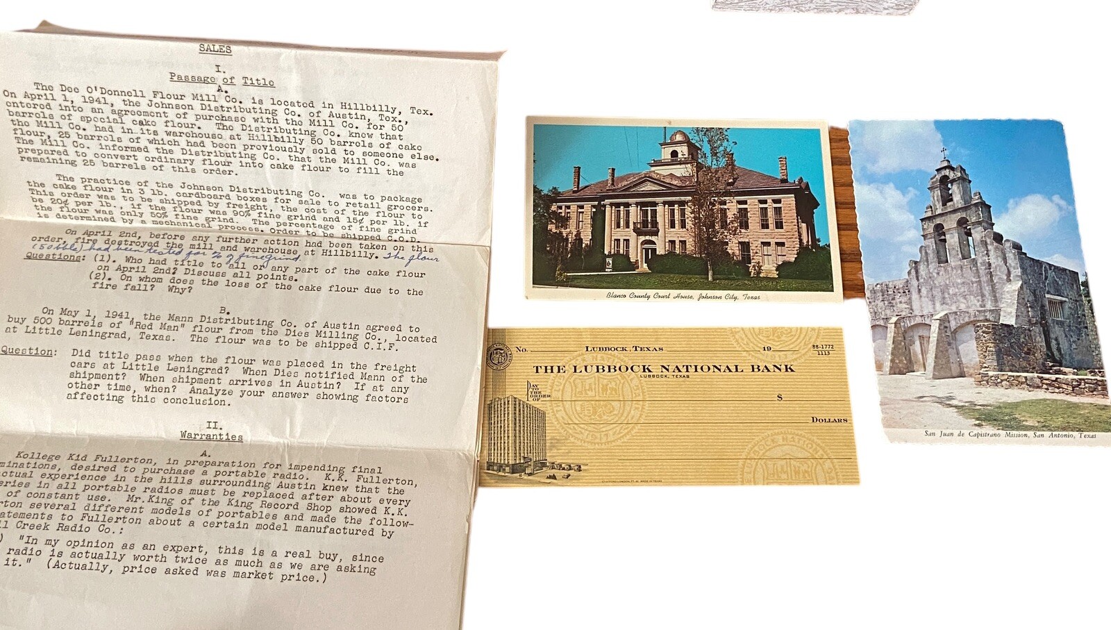 Vtg 1941 Texas Flour Mill Ephemera Lot Johnson City San Antonio Lubbock