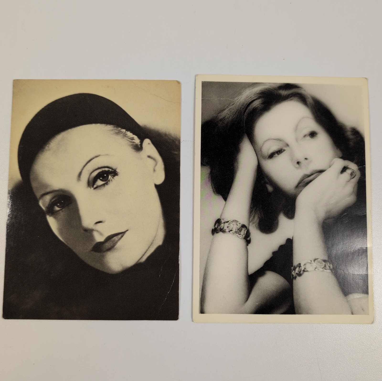 Two Vintage Greta Garbo Postcards Swedish American Actress Hollywood Movies