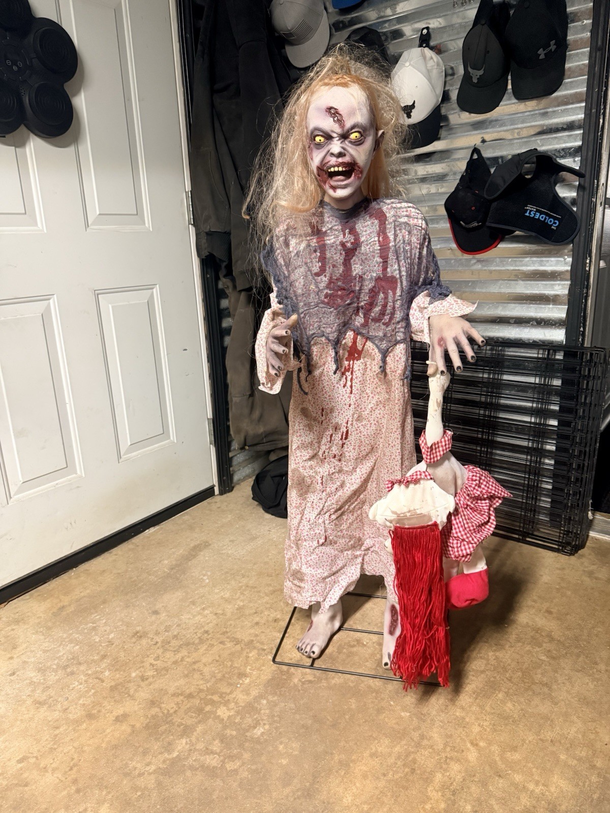 Zombie Little Girl Scary Halloween Prop Decoration 48 Inches 4 Ft. Spirit Static