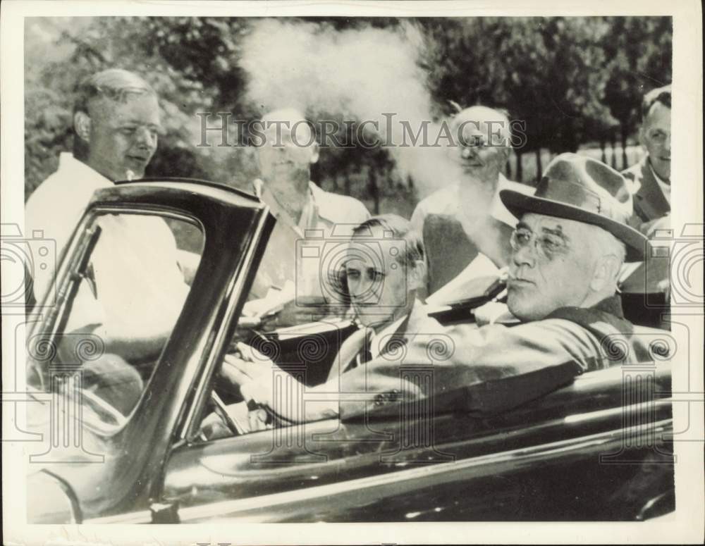 1939 Press Photo President Franklin D. Roosevelt at press conference in Georgia