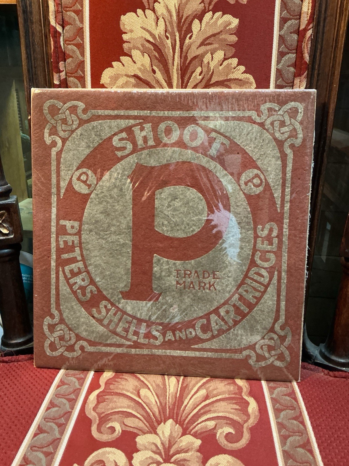 Rare Antique 1920s Peter’s Cartridge Co. Felt Counter Pad Sign Authentic Shoot