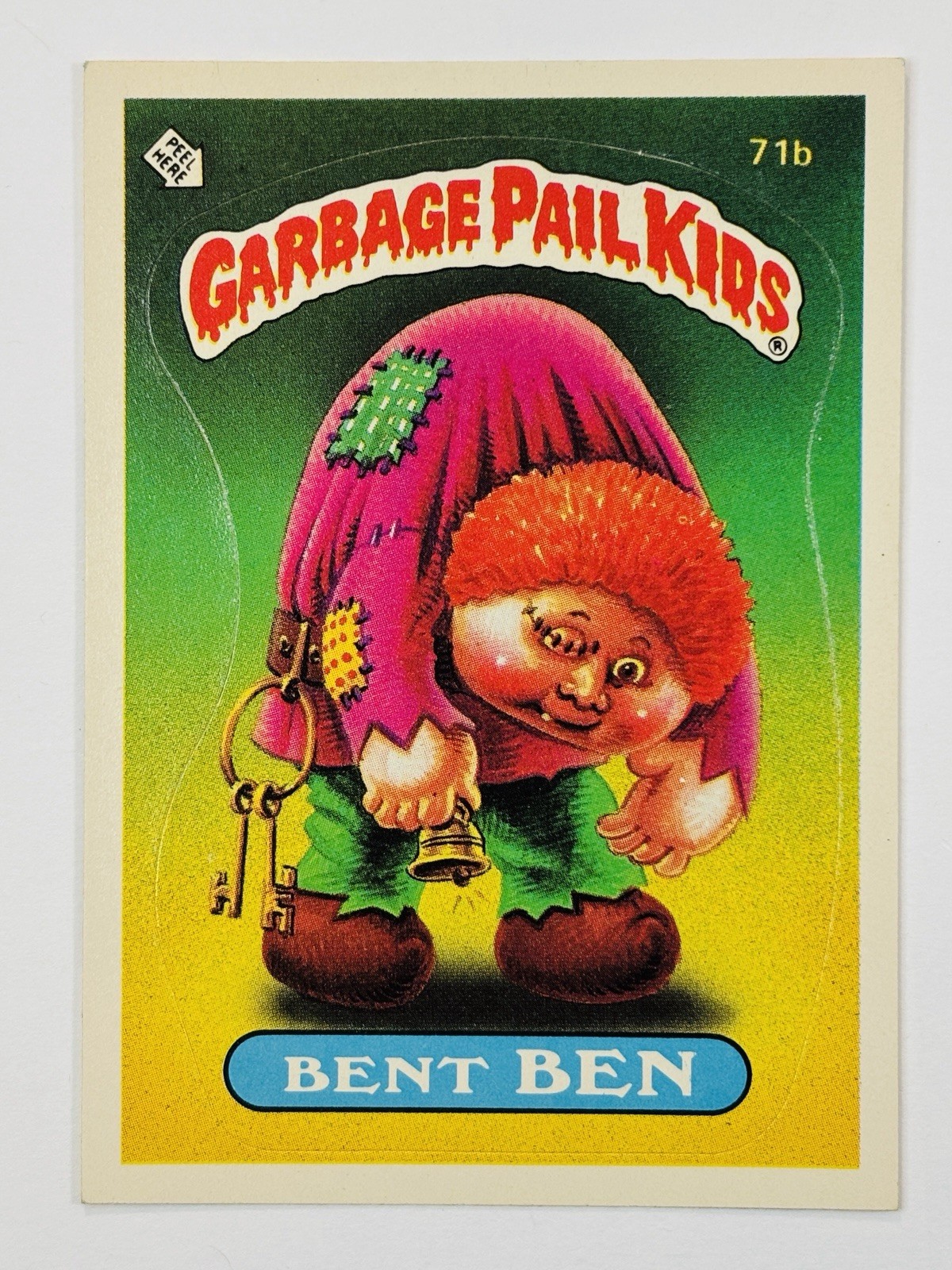 1985 Topps Garbage Pail Kids GPK -Series 2 -Glossy #71b BENT BEN (EX) See PICS