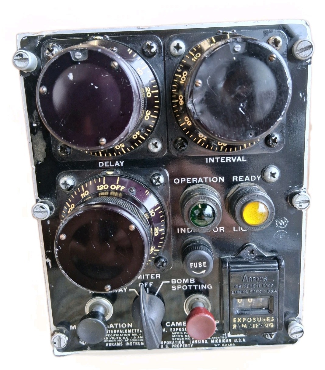 Vintage Abrams B-52 Bomb Spotting Intervalometer Camera Controller 1959 Lockheed