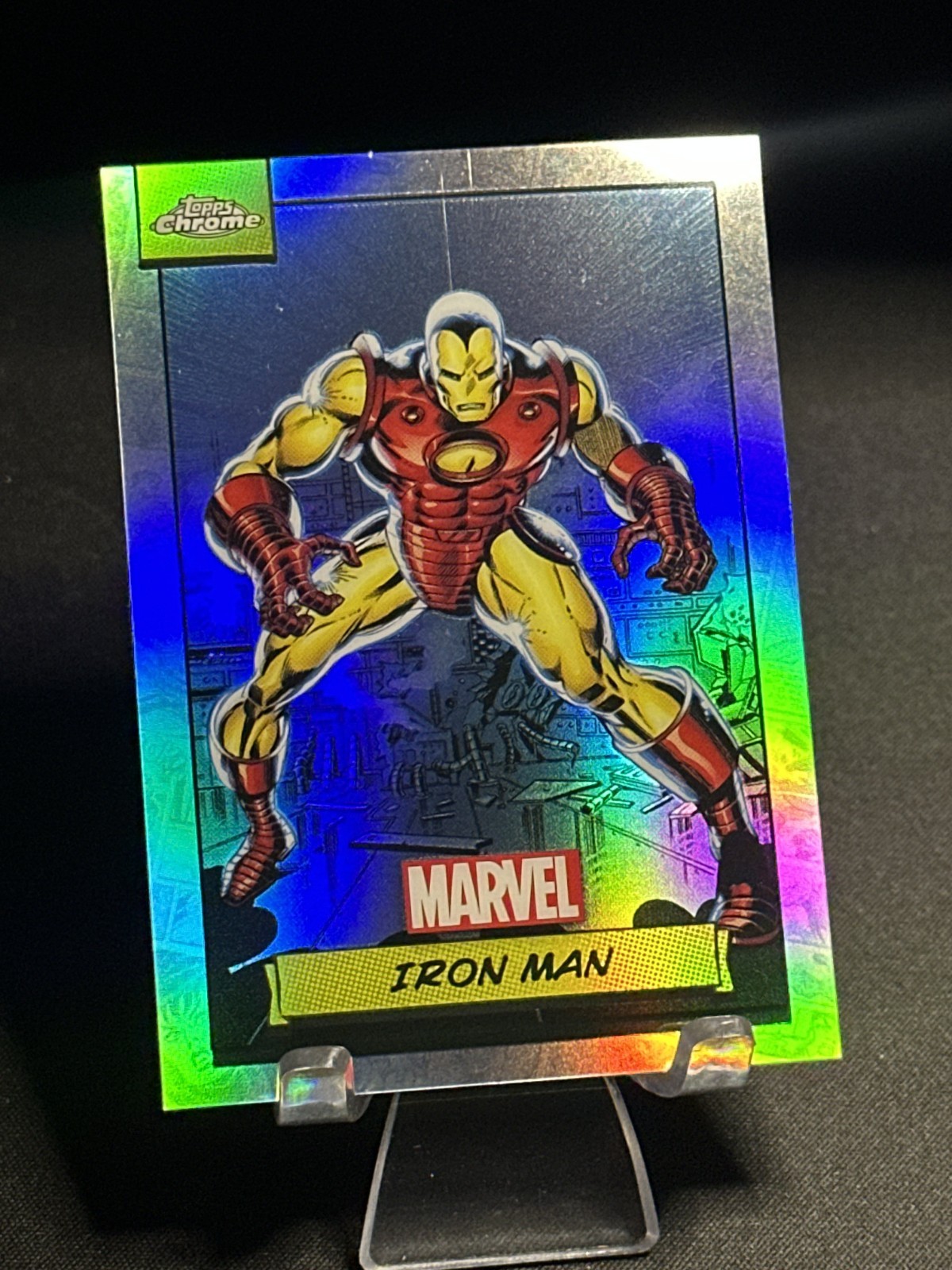 2024 Topps Chrome Marvel Comics Iron Man Refractor #13 2024 Topps Chrome Marvel Comics Iron Man Refractor #13