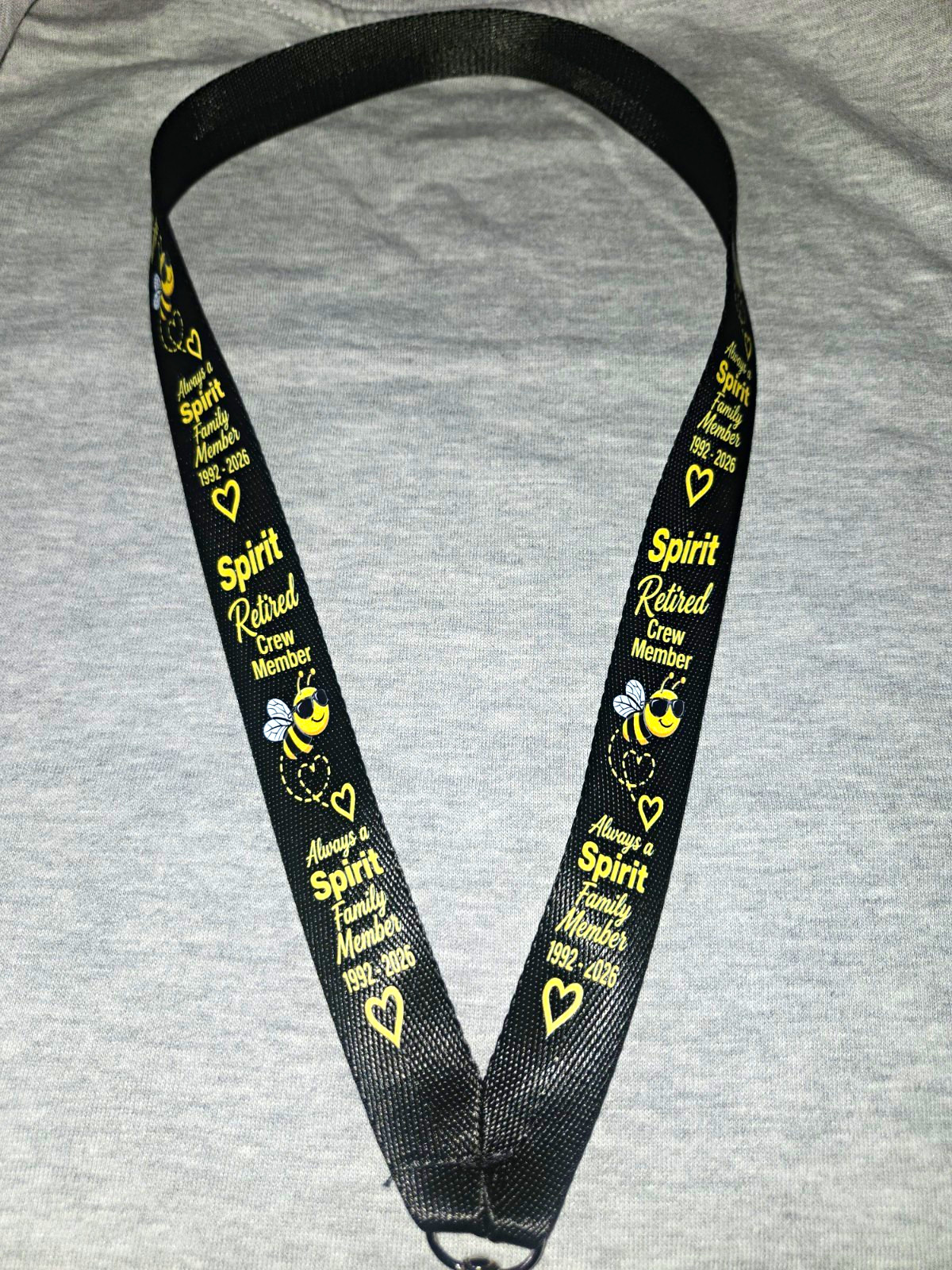Spirit Airlines Spirit  Crew retiree Member Lanyard Black/Yellow - Lanyards