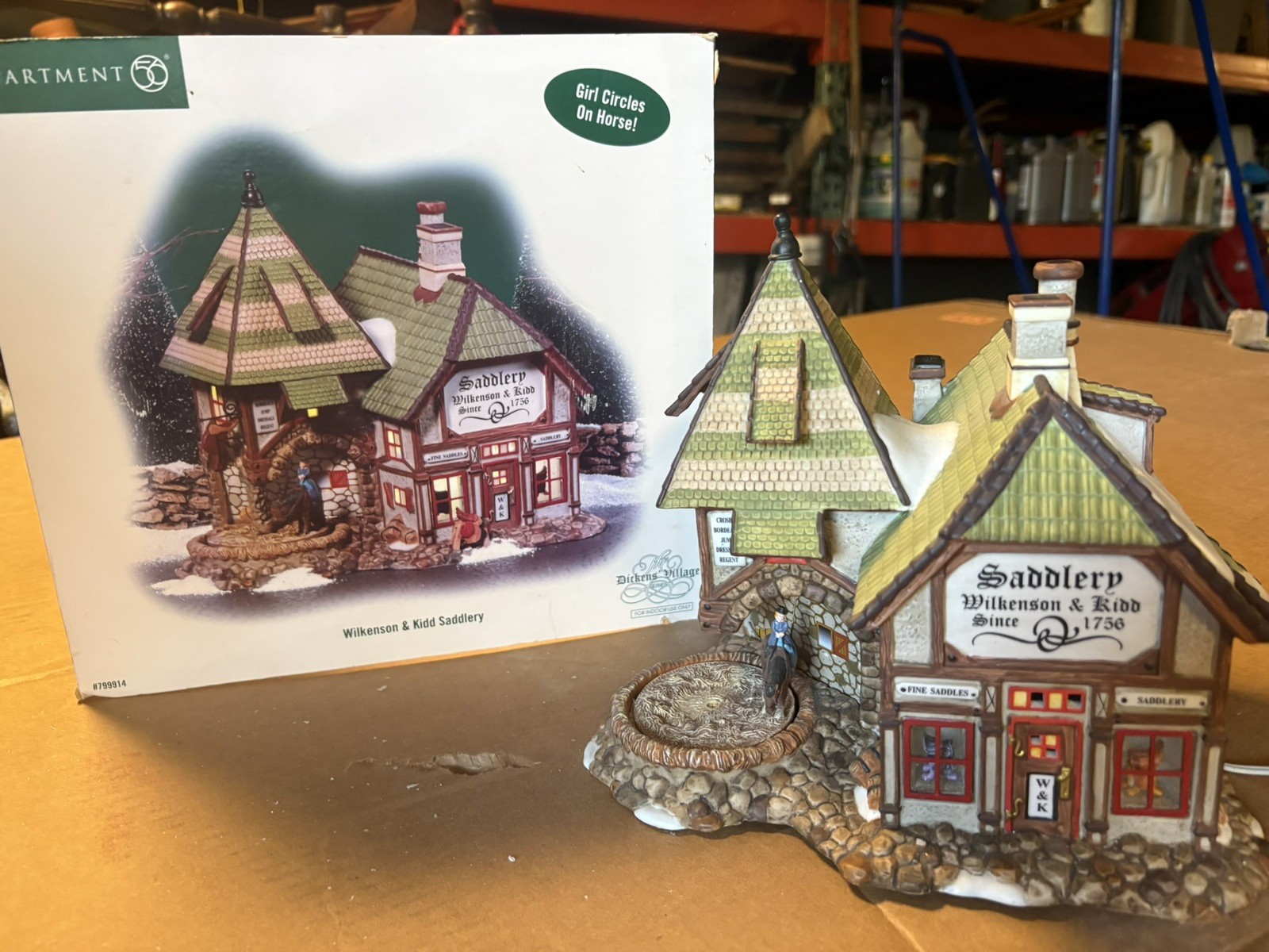 Dept 56 Dickens Village - Animated Wilkenson & Kidd Saddlery - #799914 - Working