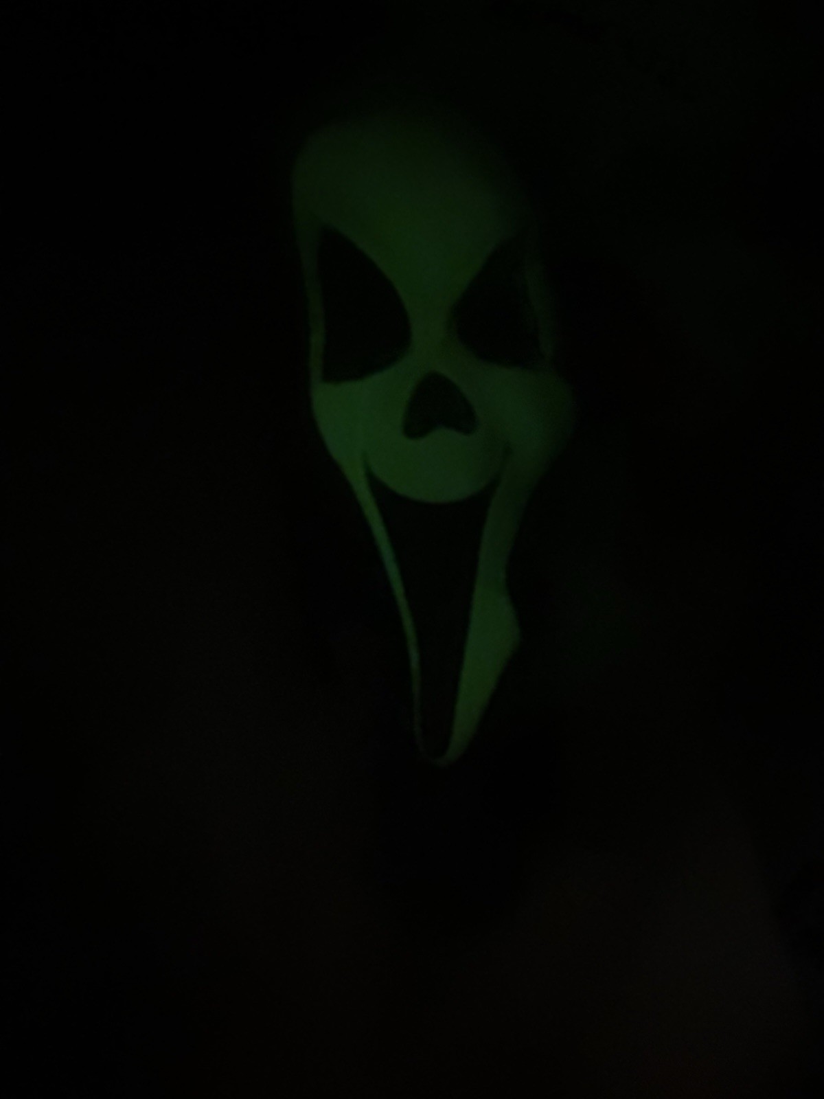 Vintage 90s Scream Ghost Face Mask Green Fluorescent FUN WORLD DIV Gen 2 MK SEE