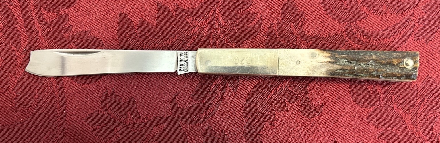 Vintage Elkhorn Taylor Cutlery 1980 Stag Pocket Knife NOS