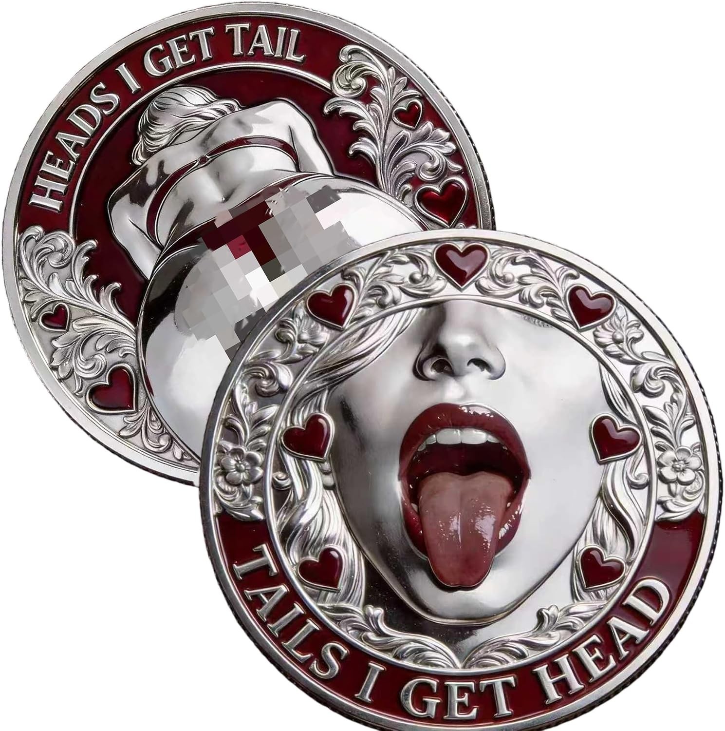 Funny Heads or Tails Coin - Heads I Get Tail, Tails I Get Head - Valentine Gift