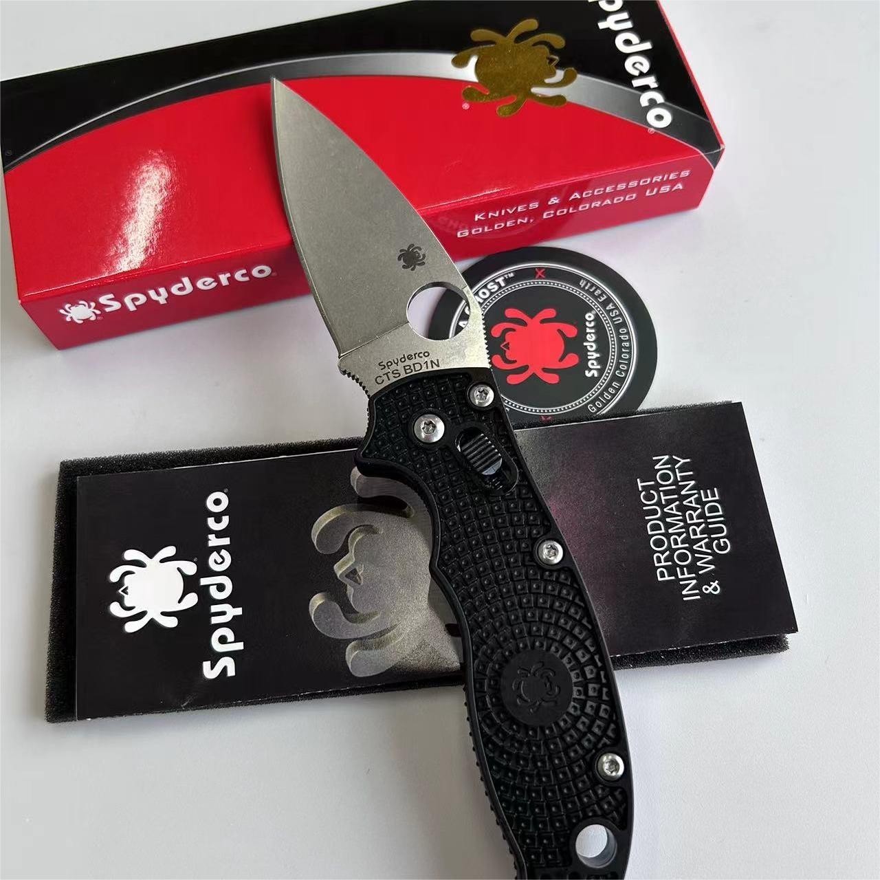 Spyderco Manix 2 FRCP Handle CTS BD1N Blade Folding Knife New -- C101PBK2