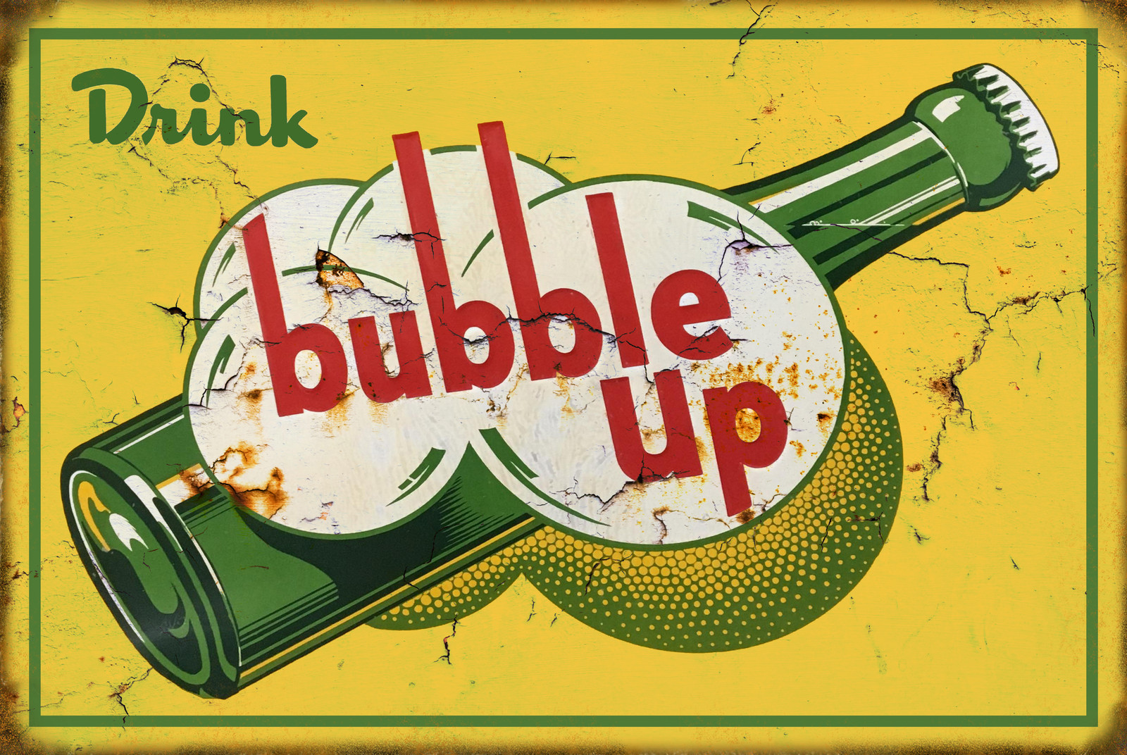 Drink Bubble Up Nostalgic Reproduction Metal Sign 12x18