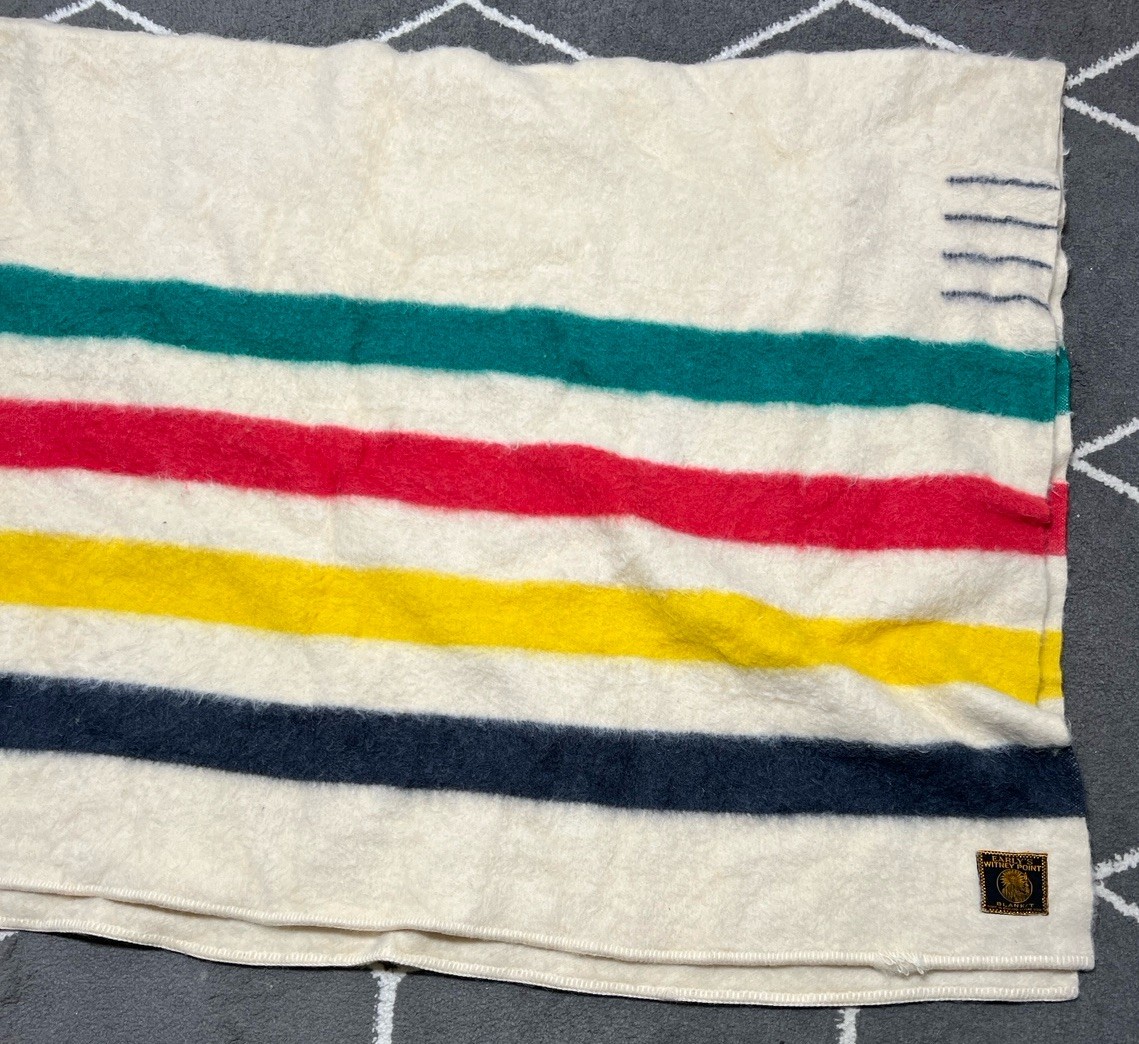 Vintage Early\'s Original Witney 4 point 100% wool Blanket Made in England