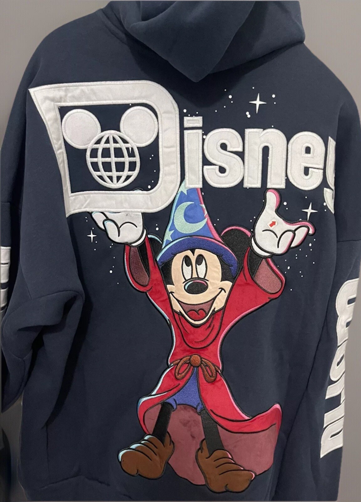 2025 Walt Disney World Sorcerer Mickey XXXL Navy Zip Hoodie 3X Sweatshirt Adult