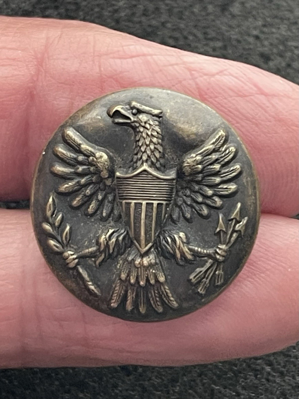 Late 1860s US Army General Service Coat Button T.W.&W. Paris Import - TM2373