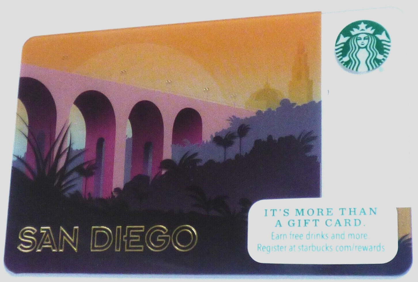STARBUCKS Gift Card 2014 San Diego - Cabrillo Bridge 6108- Collectible -No Value
