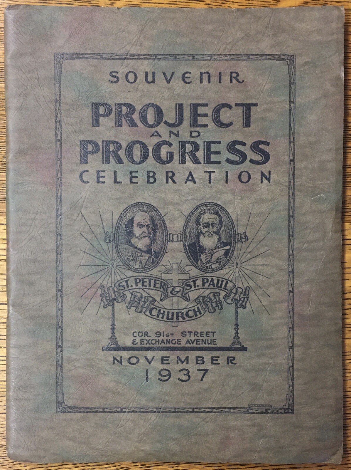 Project and Progress 1937 Rededication St. Peter, Paul Church, Antique Souvenir