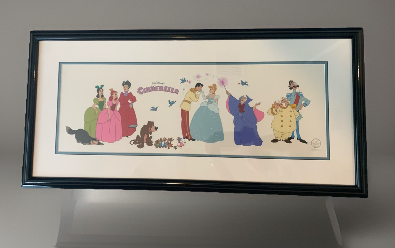 Disney’s “Cinderella Cast Of Characters”  Hand Signed By Marc Davis With/COA.