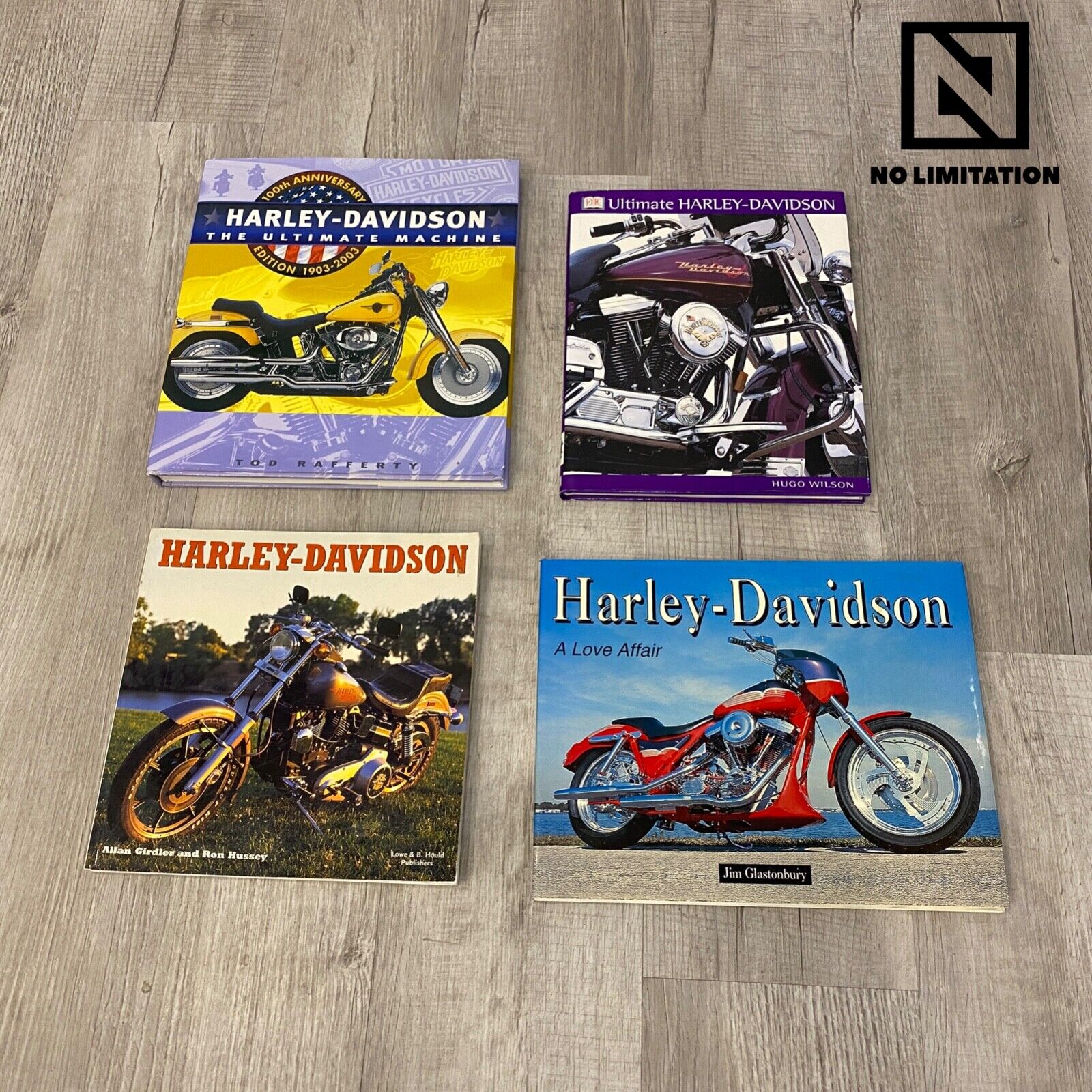 Lot of 4 Harley-Davidson Motorcycle Books Catalogs Memorabilia Bundle
