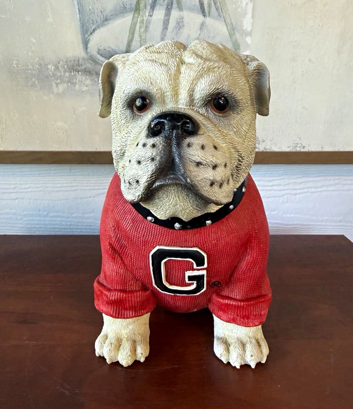 Georgia Bulldog Figurine Red Sweater with \