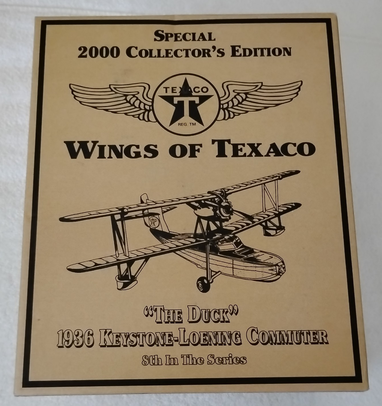 Wings Of Texaco Special 2000 Collector Edition 1936 The Duck Keystone Plane Bank