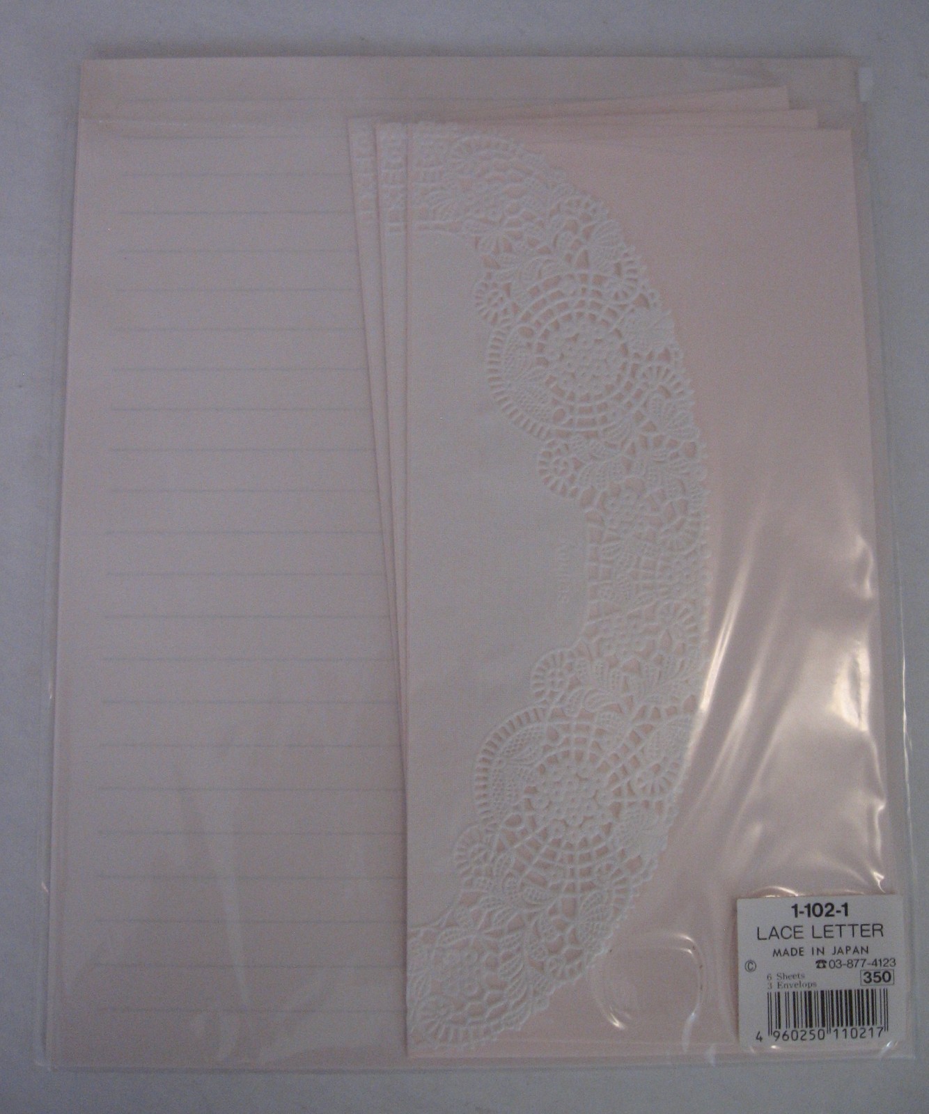 Vintage Stationery Letter Writing Paper & Envelopes Fine Pink & Lace Japan 80s