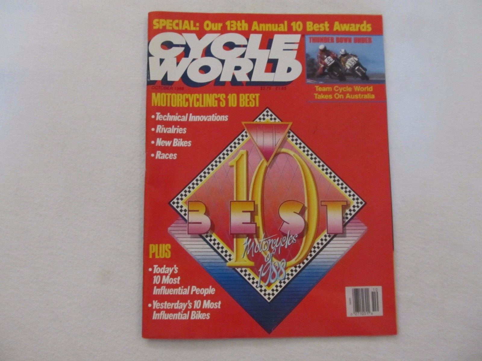 Vintage October 1988 Cycle World Magazine Yamaha Honda Kawasaki Motocross