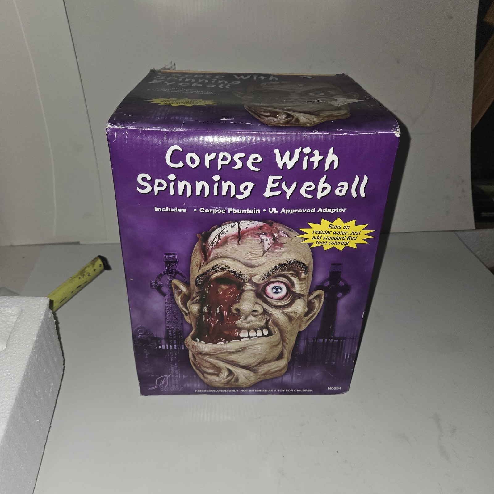 Vintage Nightview Seasons Corpse With Spinning Eyeball Fountain Halloween Decor