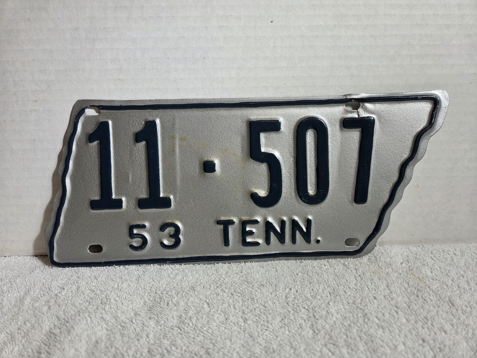 Vintage 1953 Tennessee License Plate - MONTGOMERY COUNTY - REPAINTED
